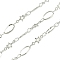 Tarnish Resistant 304 Stainless Steel Chains, Soldered, with Spool, Stainless Steel Color, 9x4.5x0.8mm