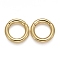 Brass Twister Clasps, Long-Lasting Plated, Ring, Real 18K Gold Plated, 14x2.5mm, Inner Diameter: 9mm