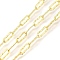 Brass Groove Cable Chains, Long-Lasting Plated, Cadmium Free & Lead Free, Rack Plating, Unwelded, with Spool, Real 18K Gold Plated, 10.5x3.5x0.6mm