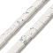Natural Howlite Beads Strands, 2-Hole, Rectangle, 5.5~6x5x2.5mm, Hole: 0.9mm, about 69~70pcs/strand, 15.12~15.2 inch(38.4~38.6cm)