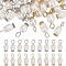 40Pcs 2 Colors Natural Cultured Freshwater Pearl Potato Charms, with 304 Stainless Steel Findings, Golden & Stainless Steel Color, 12~13mm, 20pcs/color