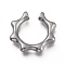 Tarnish Resistant 304 Stainless Steel Pendants, Wreath, Stainless Steel Color, 18x19x3mm