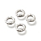 Brass Beads, Cadmium Free & Nickel Free & Lead Free, Flat Round, Platinum, 7.5~8x1.7mm, Hole: 4.5mm