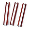 Opaque Resin & Wood Pendants, Rectangle Charm, White, 45~47x7~9x4.5mm, Hole: 1.8mm