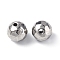 Non-Tarnish 201 Stainless Steel Beads, Round, Stainless Steel Color, 8mm, Hole: 1mm