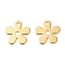 Brass Charms, Cadmium Free & Lead Free, Flower, 8.5x9x0.5mm, Hole: 1mm