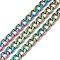 PVD Vacuum Plating 304 Stainless Steel Cuban Link Chains, Unwelded, with Spool, Rainbow Color, 22.5x15x4mm, 16.4 Feet(5m)/roll