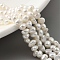 Natural Cultured Freshwater Pearl Beads Strands, Two Sides Polished, Grade AB, Floral White, 3~4mm, Hole: 0.5mm, about 48pcs/strand, 6.89''(17.5cm)