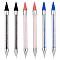 6Pcs 6 Styles Plastic Nail Art Rhinestones Pickers Pens, with Wax & Stainless Steel Pen Head, Nail Art Dotting Tools, Point Nail Art Craft Tool Pen, Mixed Color, 14.4x1cm, 1pc/style