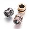 304 Stainless Steel Beads, Column, Grooved Beads, Mixed Color, 10x8mm, Hole: 6.5mm