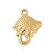 304 Stainless Steel Manta Ray Pendants, Marine Animal Charms, Ion Plating(IP), Real 18K Gold Plated, 22x17x3mm, Hole: 1.8mm
