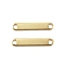 201 Stainless Steel Links/Connectors, Oval, Stamping Blank Tag, Real 18K Gold Plated, 25x5x1mm, Hole: 3x2mm