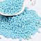 Baking Paint Glass Seed Beads, Peanut, Light Sky Blue, 2x4.5x2mm, Hole: 0.8~0.9mm, about 15000pcs/pound