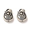 Tibetan Style Alloy Beads, Cadmium Free & Lead Free, Teardrop, Antique Silver, 13x10.5x4.5mm, Hole: 1.4mm, about 418pcs/1000g
