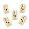 Brass Micro Pave Cubic Zirconia Pendants, with Jump Ring, Long-Lasting Plated, Rectangle, Colorful, Real 18K Gold Plated, 20.5x11.5x2mm, Jump Ring: 5x1mm, 3mm Inner Diameter
