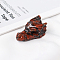 Natural Bloodstone Sculpture Display Decorations, for Home Office Desk, Dragon Head, 36.5~38x20.5x20.5~22.5mm