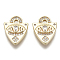 Brass Micro Pave Cubic Zirconia Charms, Triangle with Eye, Nickel Free, Real 18K Gold Plated, Clear, 14x11x3mm, Hole: 1.6mm