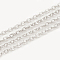 Brass Cable Chains, Soldered, Cadmium Free & Nickel Free & Lead Free, with Spool, Flat Oval, Real Platinum Plated, 2.1x1.6x0.3mm, about 98.42 Feet(30m)/roll