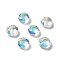 Glass K9 Glass, Imitation Austrian Crystal Beads, Faceted, Flat Round, Clear AB, 10x6mm, Hole: 1.5mm