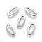 Tarnish Resistant 201 Stainless Steel Linking Rings, Oval, Stainless Steel Color, 17x8.5x1.5mm, Hole: 3.5x12mm
