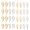 DICOSMETIC 120Pcs 2 Style 2 Colors Autumn Leaf Pendant Tibetan Tree Leaf Charm Brass Leaf Pendant Spring Fall Charm Dangle Charm Supplies for Thanksgiving Bracelet Necklace Jewelry Making, Hole: 1mm