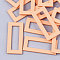 Spray Painted Acrylic Linking Ring, Rubberized Style, Rectangle, Sandy Brown, 51x23.5x2.5mm