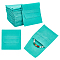 Velvet Jewelry Flap Pouches, Folding Envelope Bag for Earrings, Bracelets, Necklaces Packaging, Rectangle, Turquoise, 9.6x9x0.25cm