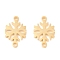 201 Stainless Steel Links, Manual Polishing, Snowflake PVD Vacuum Plating , Real 18K Gold Plated, 18x11x1.5mm, Hole: 1.6mm