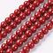 Natural Red Jasper Bead Strand, Round, 3mm, Hole: 0.8mm, about 127pcs/strand, 15.7 inch(40cm)