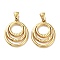 304 Stainless Steel Pendants, Oval Charm, Golden, 24x18.5x2mm, Hole: 5.5x3mm