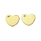 Ion Plating(IP) 201 Stainless Steel Charms, Heart Charms, Real 18K Gold Plated, 9x10x1mm, Hole: 1.2mm