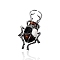 Beetle Rhinestone Enamel Pins, Insect Alloy Badge for Backpack Clothes, Platinum, Coconut Brown, 50x25mm