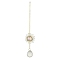 Glass Flower Hanging Suncatchers, Round Tassel for Window Garden Decorations, Clear, 275~280mm