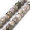 Natural Peace Jade Beads Strands, Faceted, Cube, 6.5~7.5x6.5~7.5x6.5~7.5mm, Hole: 1.2mm, about 57~58pcs/strand, 15.35~15.55 inch(39~39.5cm)