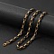 Stainless Steel Byzantine Chains Necklaces for Men, Golden, 25.59 inch(65cm)x5mm