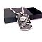 Stainless Steel Gun Skull Pendant Necklaces for Men, Stainless Steel Color