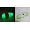 Luminous Two Tone Polyester Yarns, Glow in the Dark Yarn, for Weaving, Knitting & Crochet, Light Green, 2mm, about 53m/skein