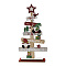 Christmas Theme Wood Display Decorations, for Home Office Tabletop, Christmas Tree, Gnome, 112x39.5x215mm