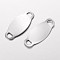 Tarnish Resistant Oval 304 Stainless Steel Links connectors, Stainless Steel Color, 41.5x18x1mm, Hole: 5.5x5.5mm