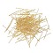 UNICRAFTALE About 300pcs Golden Stainless Steel Flat Head Pins Metal Eye Pins Findings 30mm Straight Flat Head Pins Earring Pins for Earring Bracelet Jewelry Making