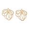 Brass Pendants, Flower, Real 14K Gold Plated, 26.5x25.5x1.5mm, Hole: 0.8mm