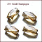 Imitation Austrian Crystal Beads, Grade AAA, K9 Glass, Faceted, Column, Gold, 8x5.5mm, Hole: 0.7~0.9mm