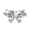 Non-Tarnish 304 Stainless Steel Pendants, Dolphin Charm, Stainless Steel Color, 25x20x5.5mm, Hole: 1.6mm