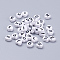Acrylic Letter Beads, Heart with Letter, White, 7x7x4mm, Hole: 1mm