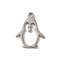 Non-Tarnish 201 Stainless Steel Pendants, Laser Cut, Penguin Charm, Stainless Steel Color, 16x12.5x1mm, Hole: 1.5mm