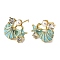 Brass Micro Pave Clear Cubic Zirconia Shell Shape Stud Earrings, with ABS Plastic Imitation Pearl and Enamel, Rack Plating, Long-Lasting Plated, Cadmium Free & Lead Free, Real 18K Gold Plated, 14.5x18mm