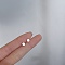 Alloy Earrings for Women, with 925 Sterling Silver Pin, Pentagon, 14.5mm