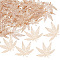 PH PandaHall 50pcs Maple Leaf Pendant Monstera Leaf Charms Metal Embellishments Stainless Steel Hollow Leaf Pendants for Jewelry Making DIY Bracelet Necklace Decoration, Gold