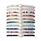 10Pcs 10 Style Faceted Round Natural & Synthetic Mixed Gemstone Beaded Stretch Bracelets Set, Stackable Bracelets with Natural Pearl, Inner Diameter: 2-1/2~3-3/8 inch(6.3~8.6cm), 1Pc/style