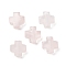 Natural Rose Quartz Beads, Cross, 8x8x3mm, Hole: 1.2mm